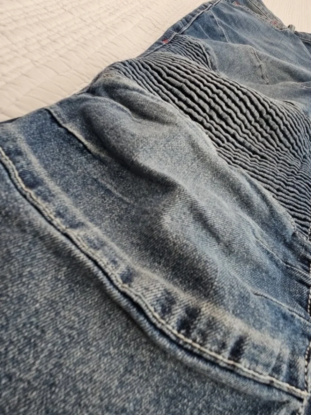 True Religion Rocco Moto Jeans‎ Men's 33x32 Med Wash NEW Relaxed Skinny 700680